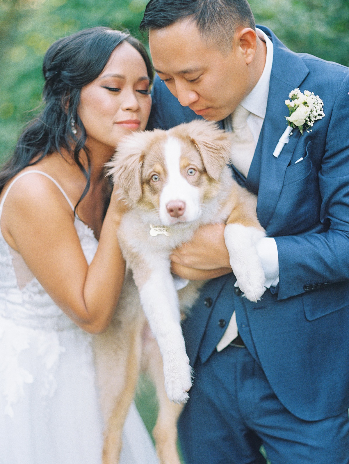Wedding portrait with pet ideas | Wedding portrait inspiration | Shot by light and airy San Diego Wedding Photographer, Mandy Ford