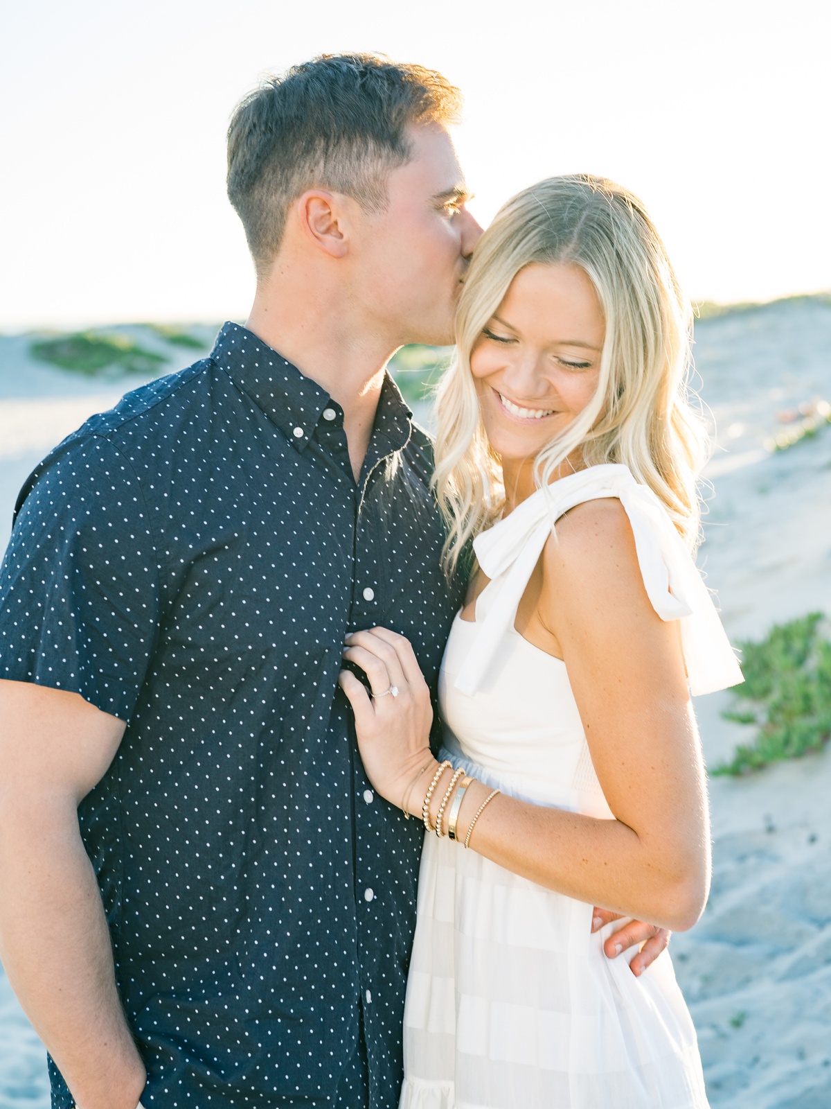 San Diego beach engagement photo session | Shot by light and airy San Diego photographer, Mandy Ford