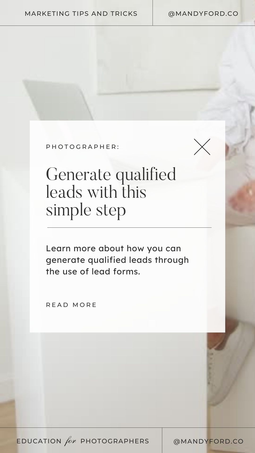 Lead Forms, Marketing tips for photographers and creatives