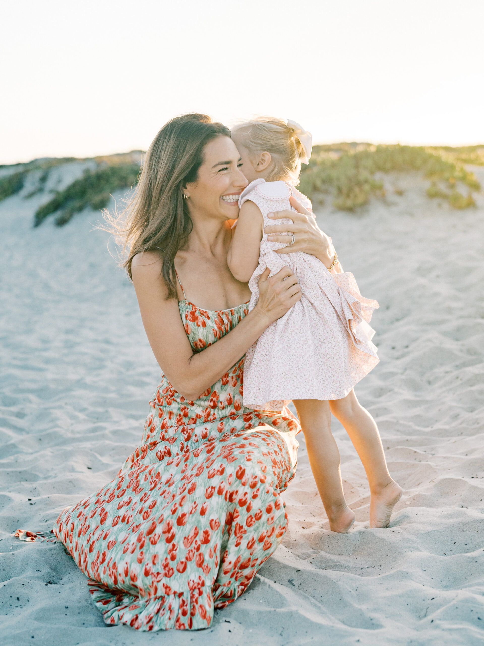 Family portrait session on the beach at Coronado, light and airy style.